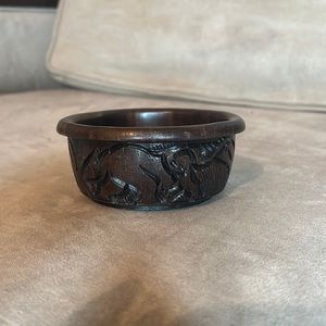 African carved wooden bowl